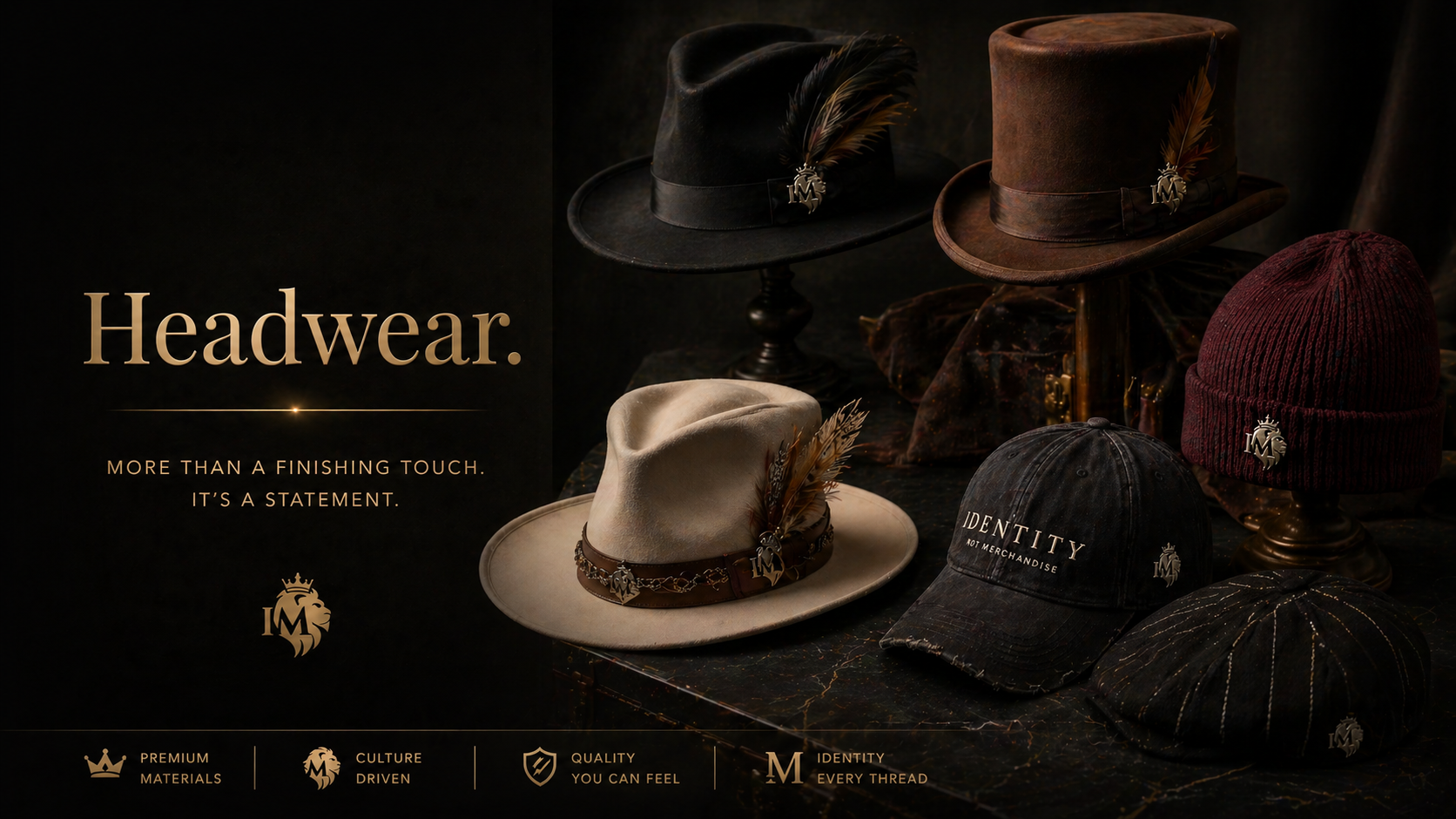 I M headwear collection