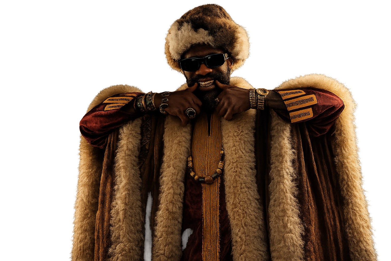Ishmael Mohamed in ceremonial regalia