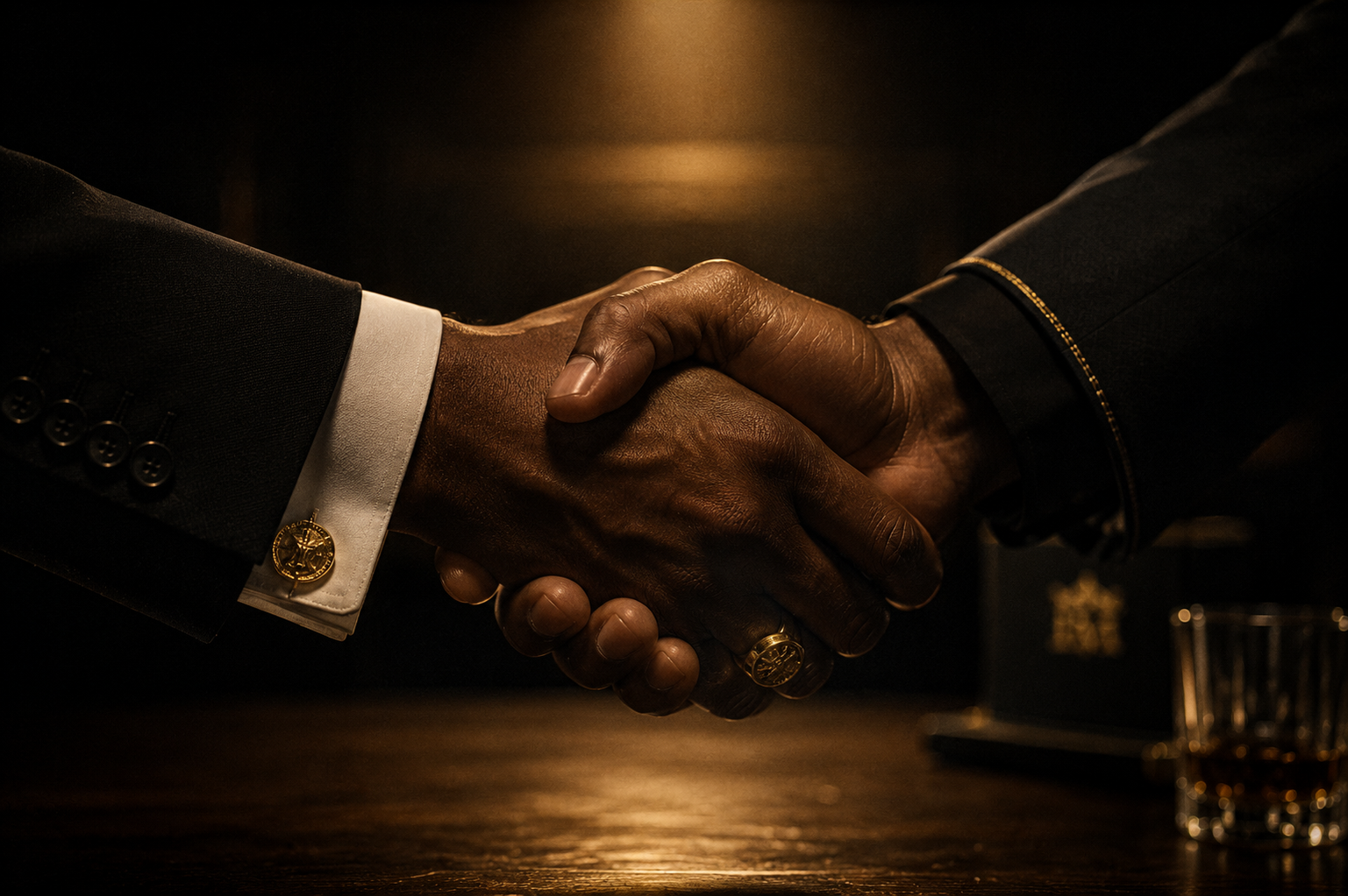 A handshake sealed at the table
